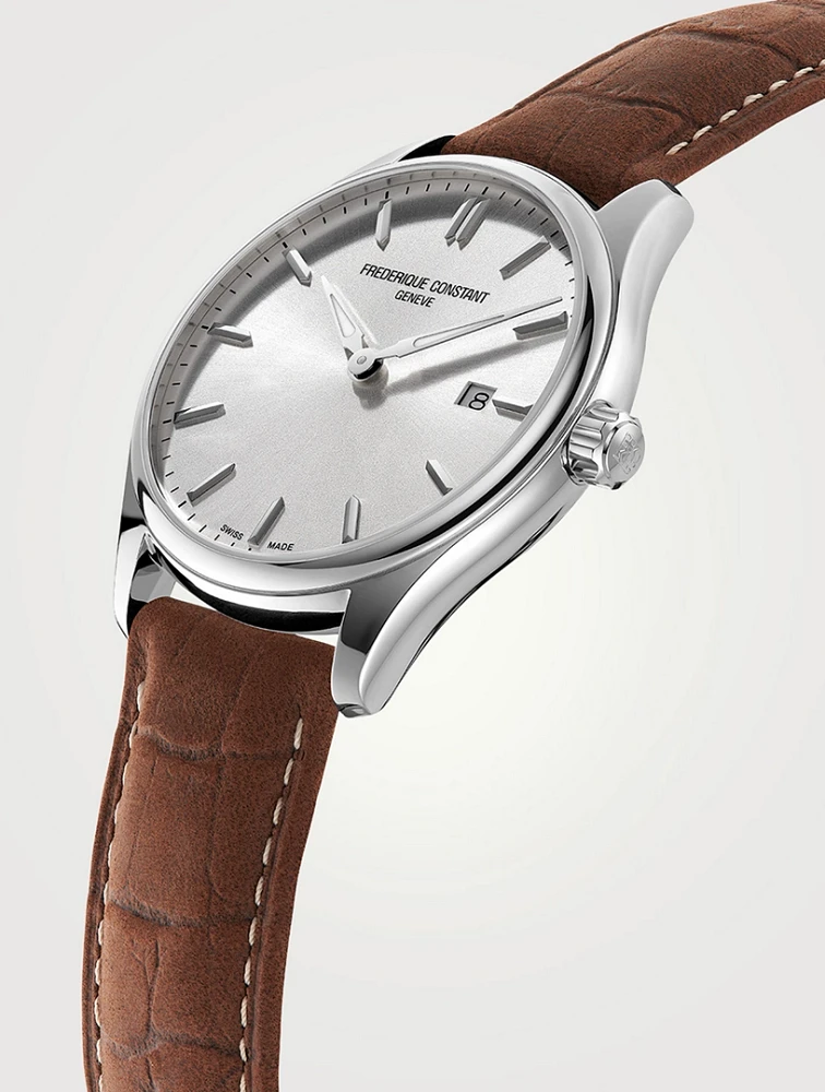 Classics Quartz Leather Strap Watch