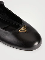 Leather Mary Jane Ballet Flats