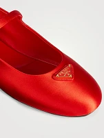 Satin Mary Jane Ballet Flats