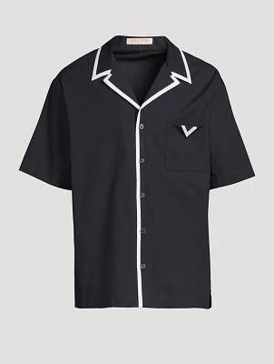 Cotton Poplin Bowling Shirt