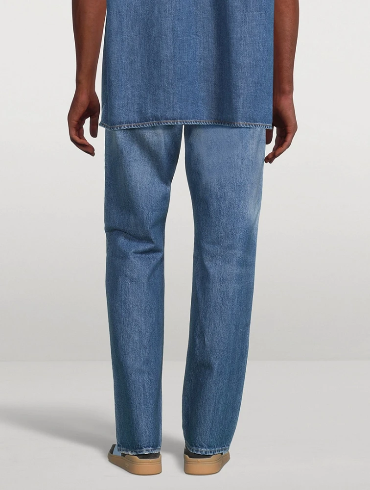 Cotton Straight-Leg Jeans