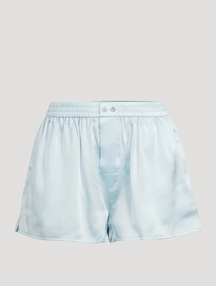 Silk Logo Boxer Shorts With Cut-Out