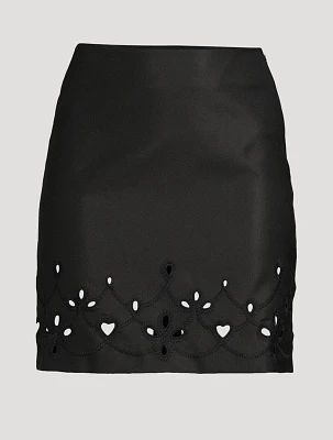 Embroidered Mini Skirt