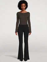 Crêpe Jersey Bootcut Trousers