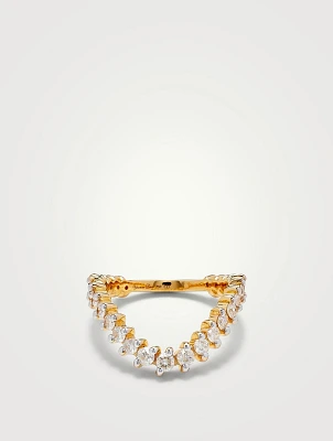 Vague 18K Gold Diamond Engagement Ring