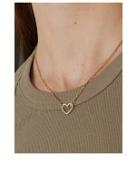 Petit Coeur 18K Gold Heart Necklace With Diamonds