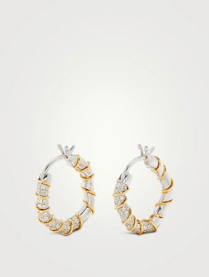 Twistees 18K Gold Hoop Earrings With Diamonds