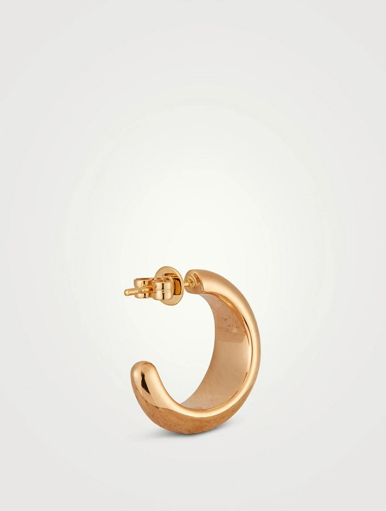 Jumbo 14K Gold Dome Hoop Earrings