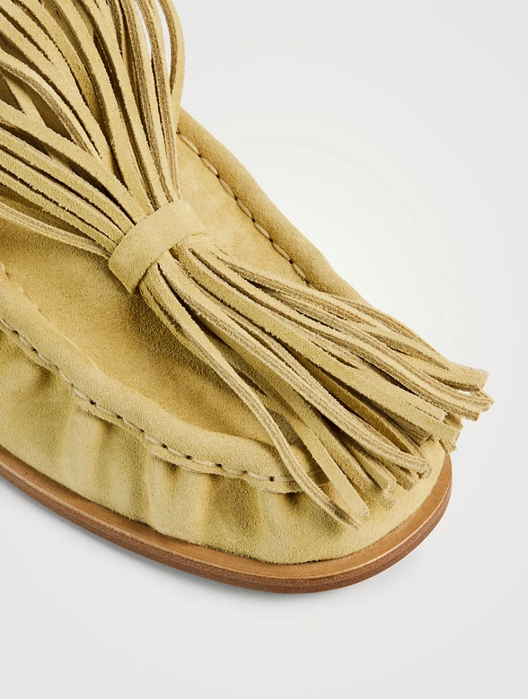 Tassel Suede Mules