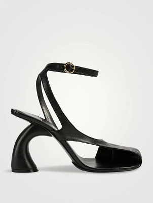 Virgo Asymmetric Leather Sandals