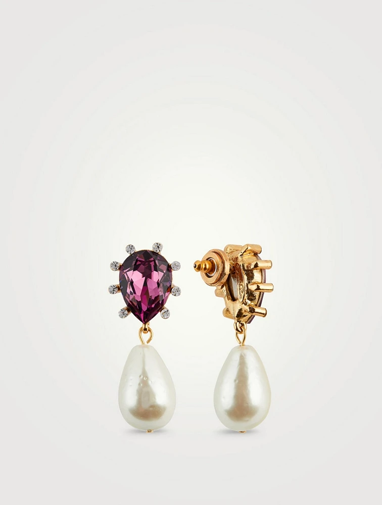 Crystal Pearl Drop Earrings