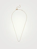 Mini 14K Gold Diamond Chevron Necklace