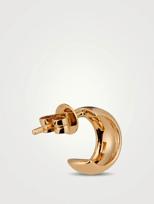 14K Gold Bubble Huggie Hoop Earring