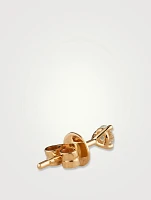 14K Gold Solitaire Diamond Stud Earring