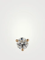 14K Gold Jumbo Solitaire Diamond Stud Earring