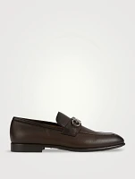 Leather Loafers With Gancini Ornament