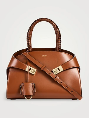 Small Hug Leather Satchel