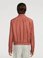 Blouson Jacket With Glass Beads