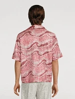 Silk Embellished Bowling Shirt