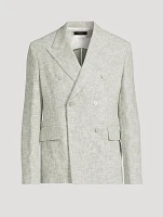 Crosshatch Double-Breasted Jacket