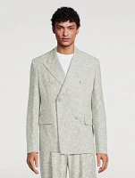 Crosshatch Double-Breasted Jacket