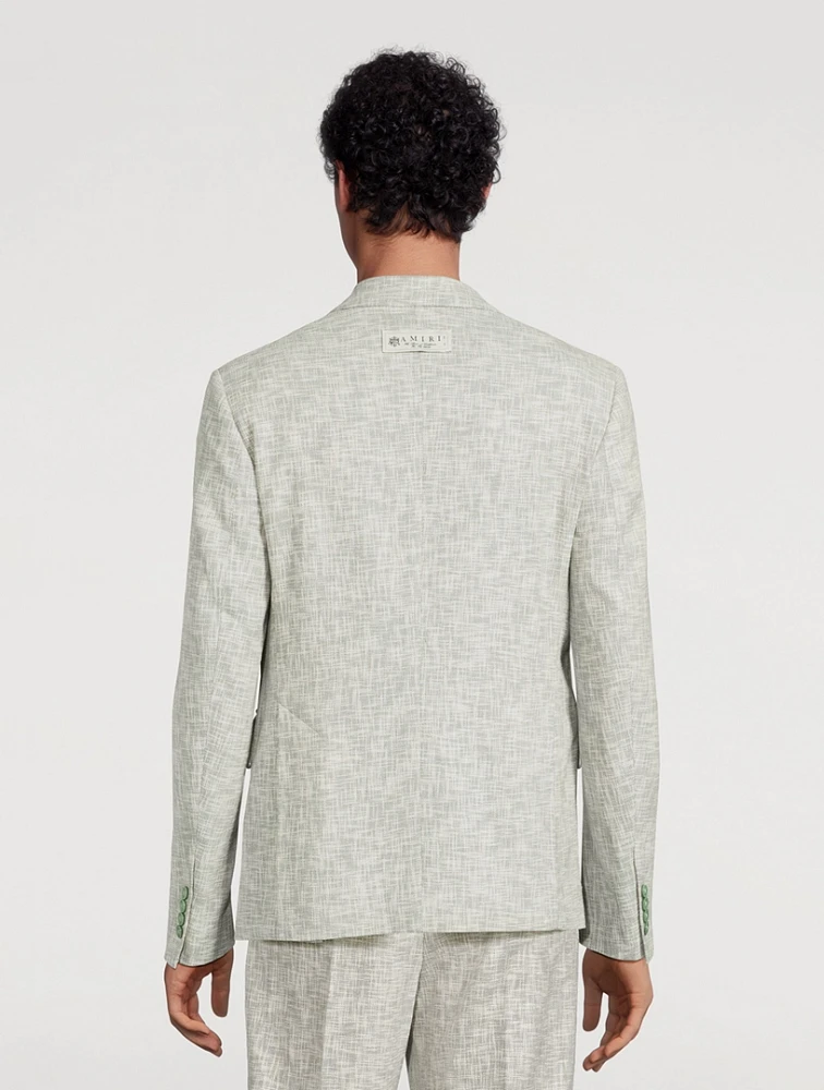 Crosshatch Double-Breasted Jacket