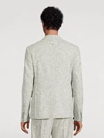 Crosshatch Double-Breasted Jacket