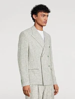 Crosshatch Double-Breasted Jacket