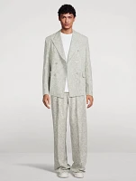 Crosshatch Double-Breasted Jacket