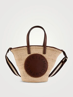 Stella Logo Raffia Crossbody Tote Bag