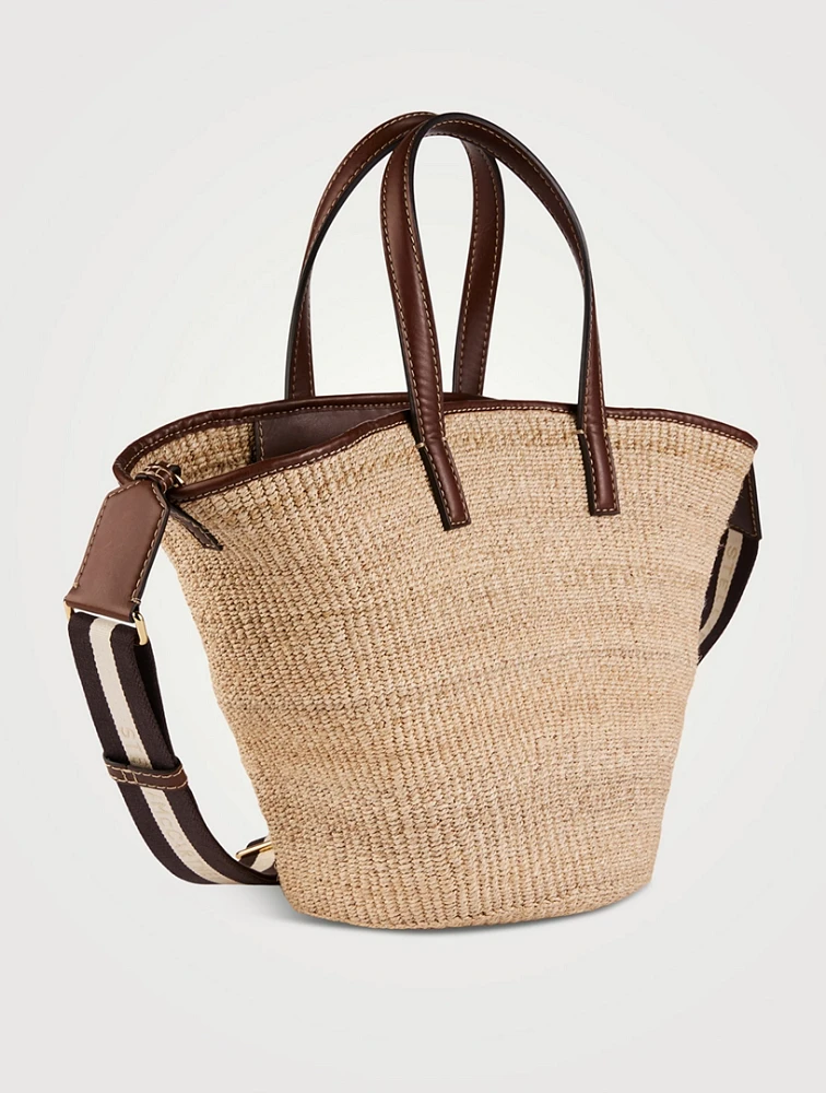 Stella Logo Raffia Crossbody Tote Bag