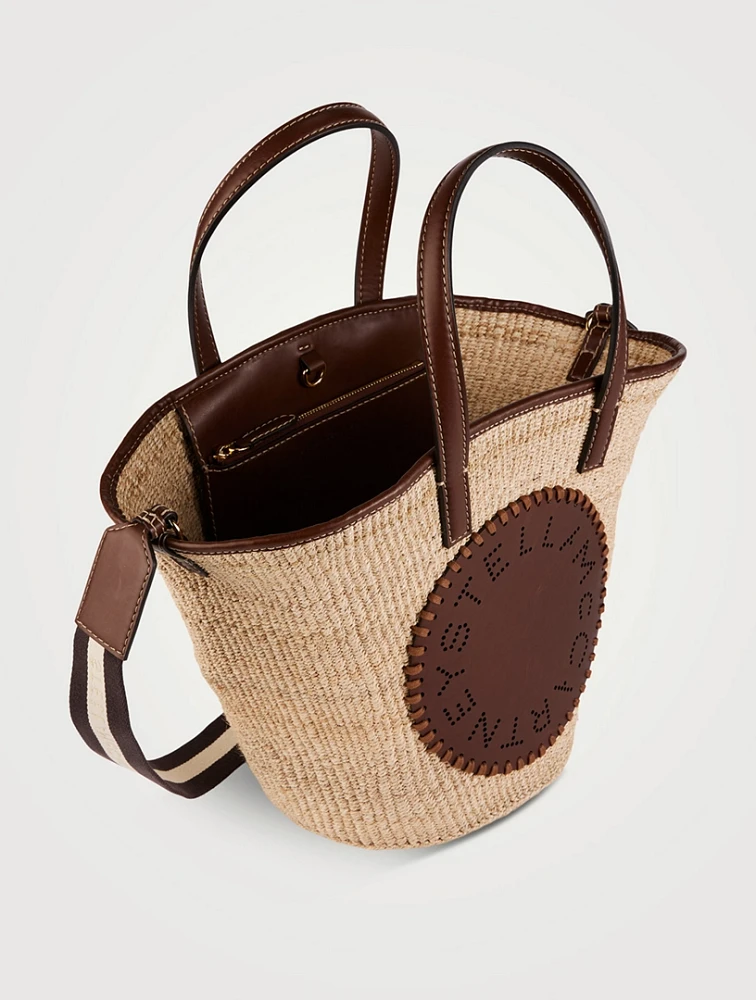 Stella Logo Raffia Crossbody Tote Bag