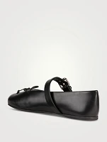 Leather Mary Jane Ballerina Flats