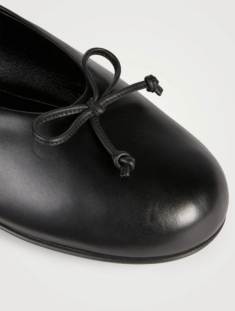 Leather Mary Jane Ballerina Flats