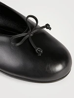 Leather Mary Jane Ballerina Flats