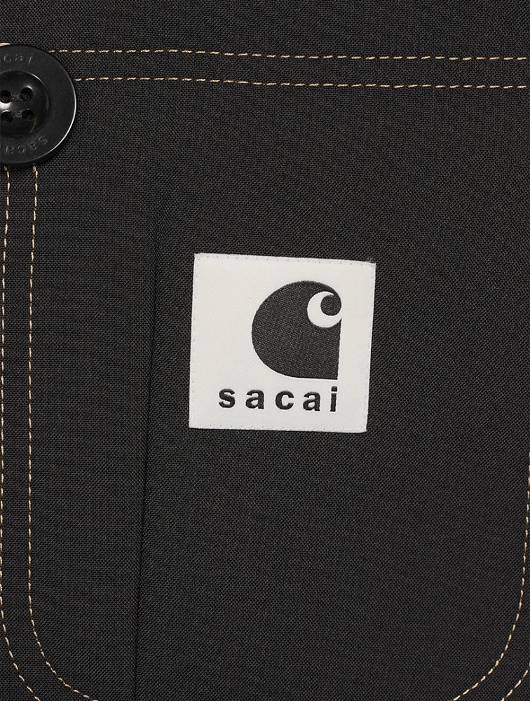 Sacai x Carhartt WIP Reversible Double-Breasted Jacket