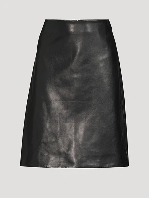 Adele Leather Midi Skirt