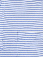 Cotton Short-Sleeve Polo Striped Print