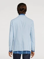 Chambray Soft Tailored Suit Jacket