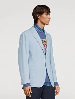 Chambray Soft Tailored Suit Jacket