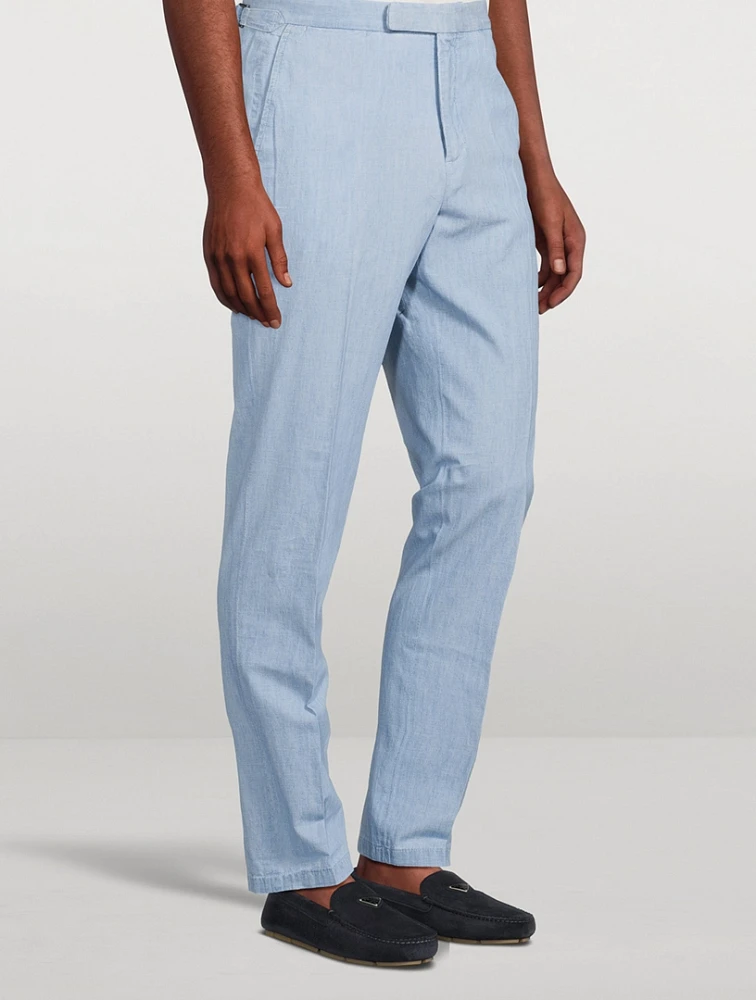 Chambray Suit Pants