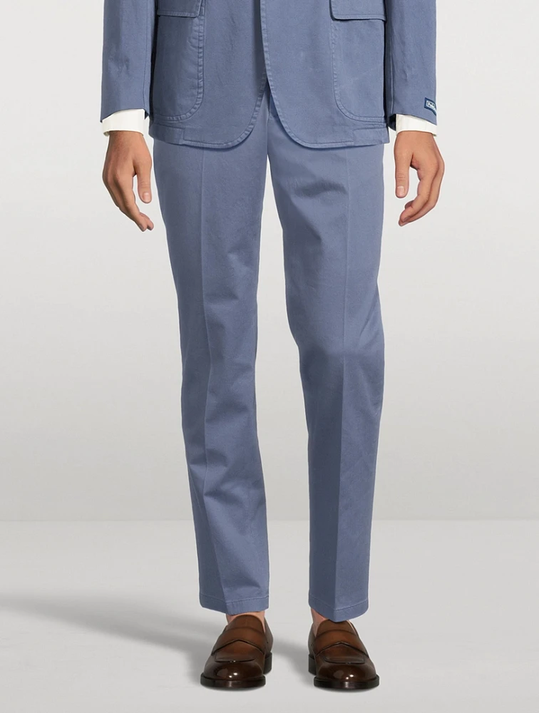 Garment-Dyed Stretch Chino Suit Pants