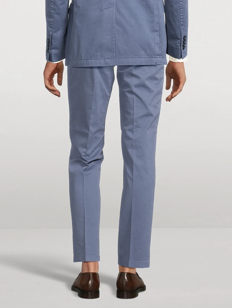 Garment-Dyed Stretch Chino Suit Pants