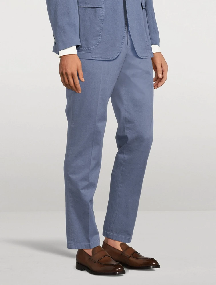 Garment-Dyed Stretch Chino Suit Pants