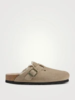 Boston Shearling-Lined Suede Clogs