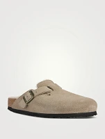 Boston Shearling-Lined Suede Clogs