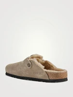 Boston Shearling-Lined Suede Clogs