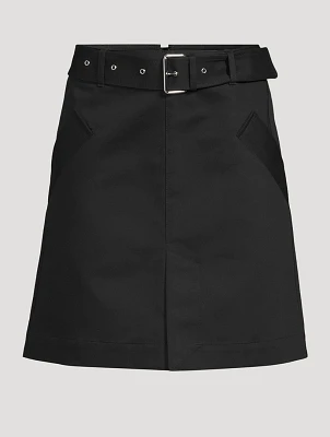 Belted Trench Skirt