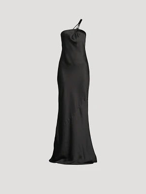 One-Shoulder Bias-Cut Gown