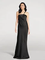 One-Shoulder Bias-Cut Gown